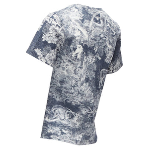 Dior Toile De Jouy Tree Tiger Print Cotton Linen Casual Tshirt