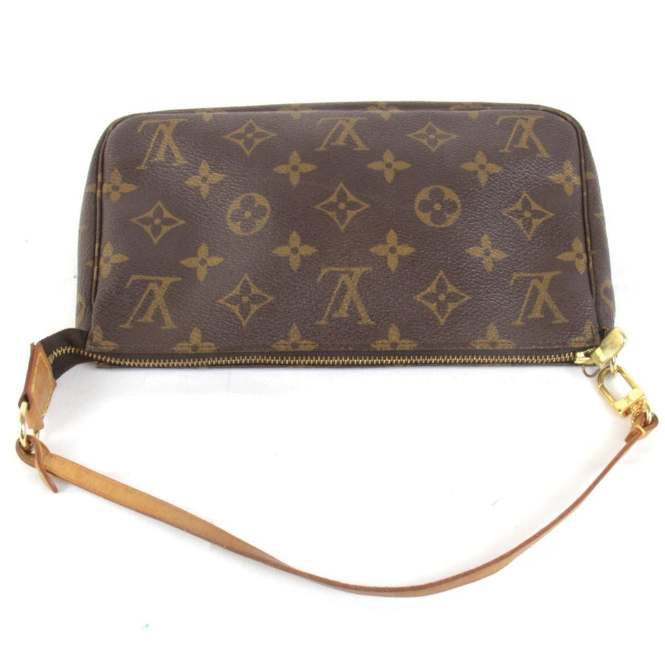 Louis Vuitton Pochette Accessoire  Canvas Clutch Bag