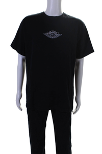Dior Mens Short Sleeves Pullover Tee Shirt Black Cotton