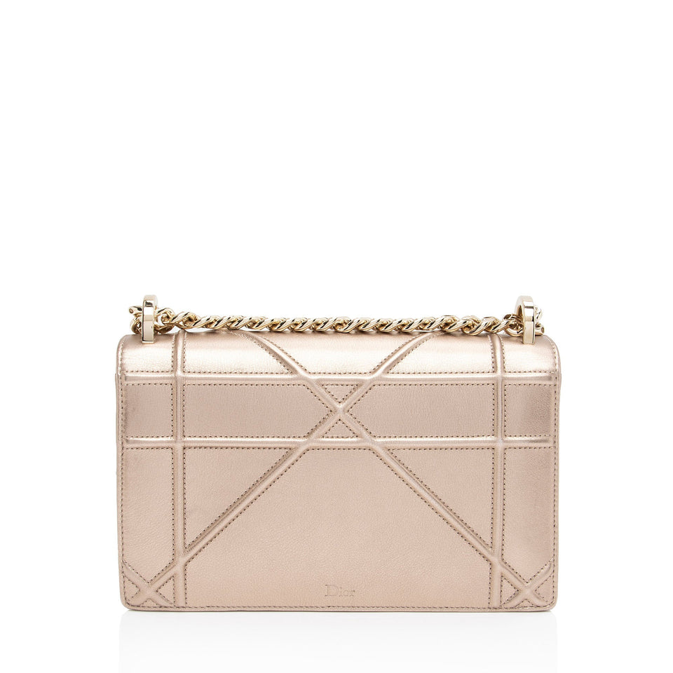 Dior Metallic Calfskin Diorama Medium Shoulder Bag