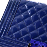 Boy Flap Bag Quilted Plexiglass Patent Old Medium