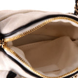 CC Tennis Racket Clutch with Chain Quilted Canvas and Leather Small