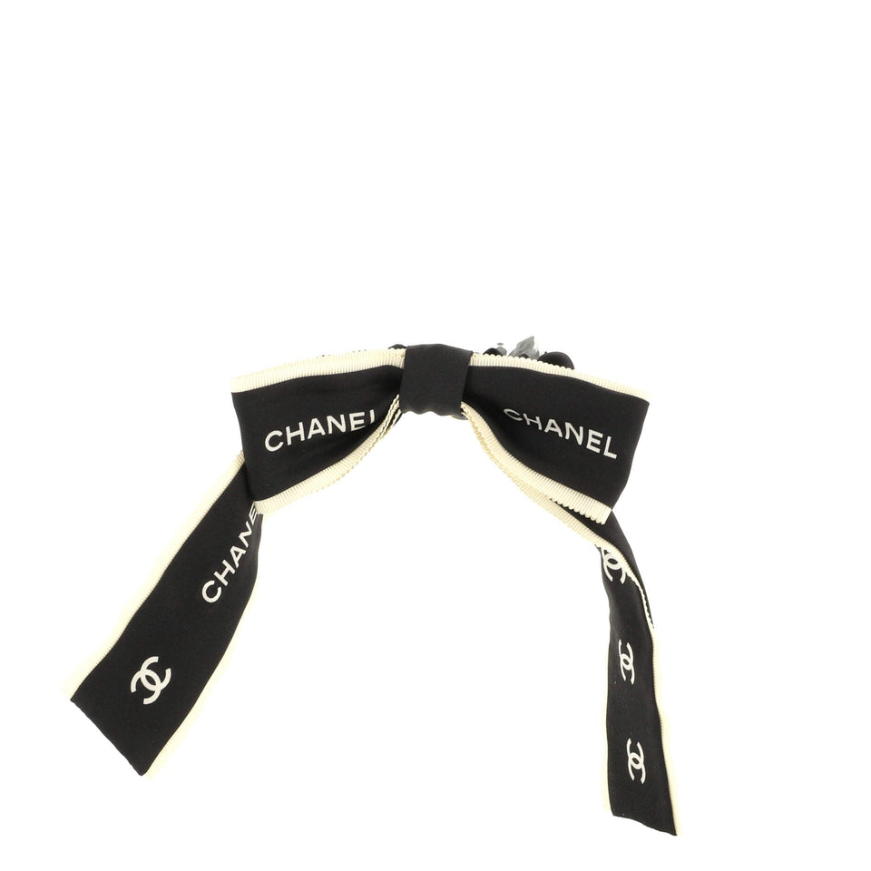Bow Hair Tie Printed Silk