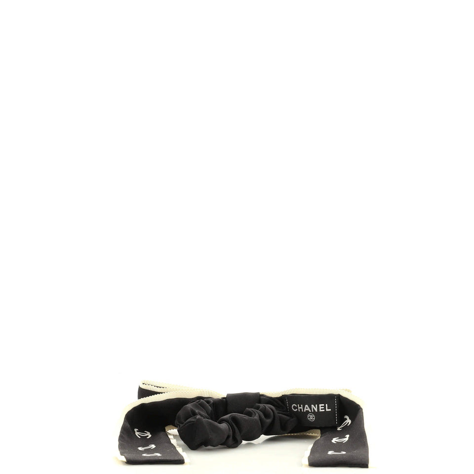 Bow Hair Tie Printed Silk