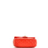 Pearl Samba Resin Chain Flap Bag Quilted Lambskin Mini