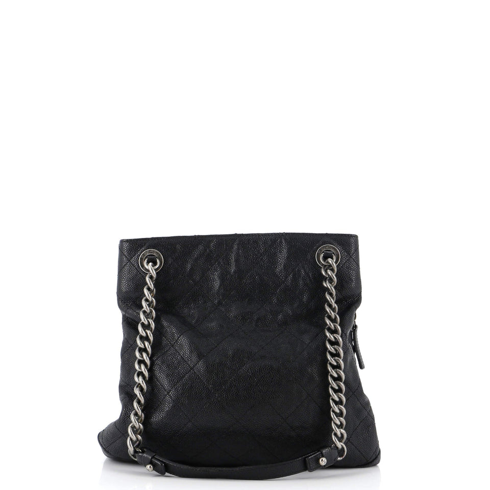 Simply CC Tote Quilted Caviar Small