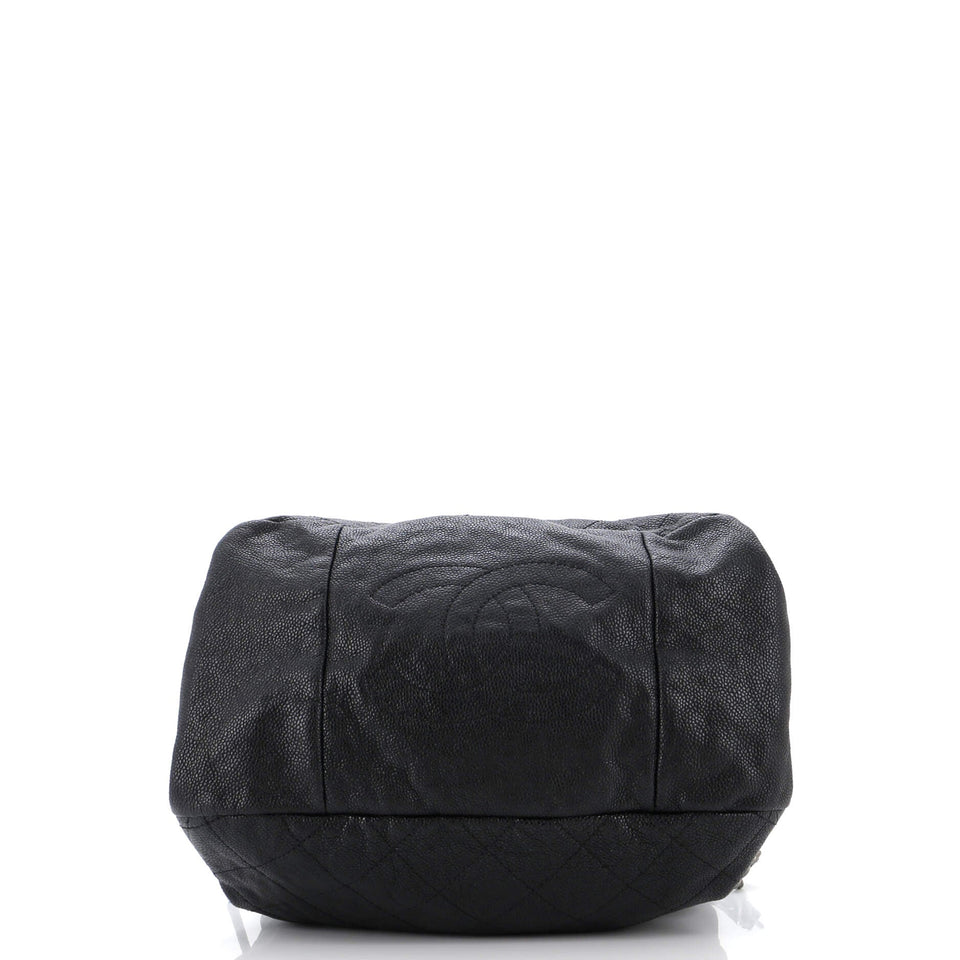 Simply CC Tote Quilted Caviar Small