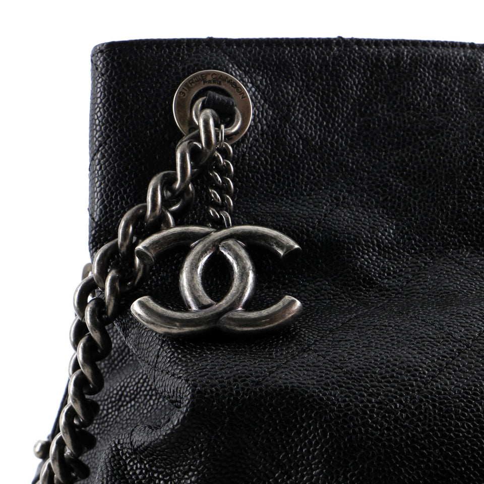 Simply CC Tote Quilted Caviar Small