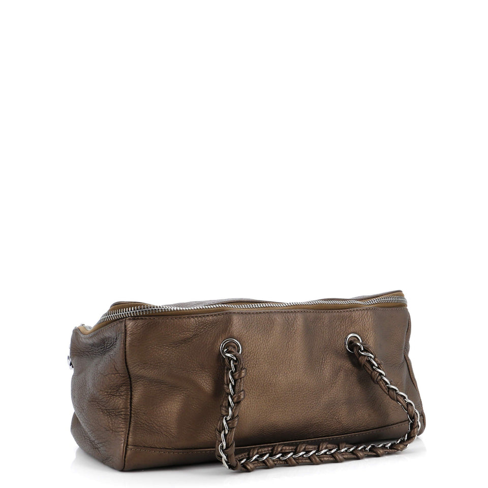 Luxe Ligne Zip Around Handle Bag Leather Large