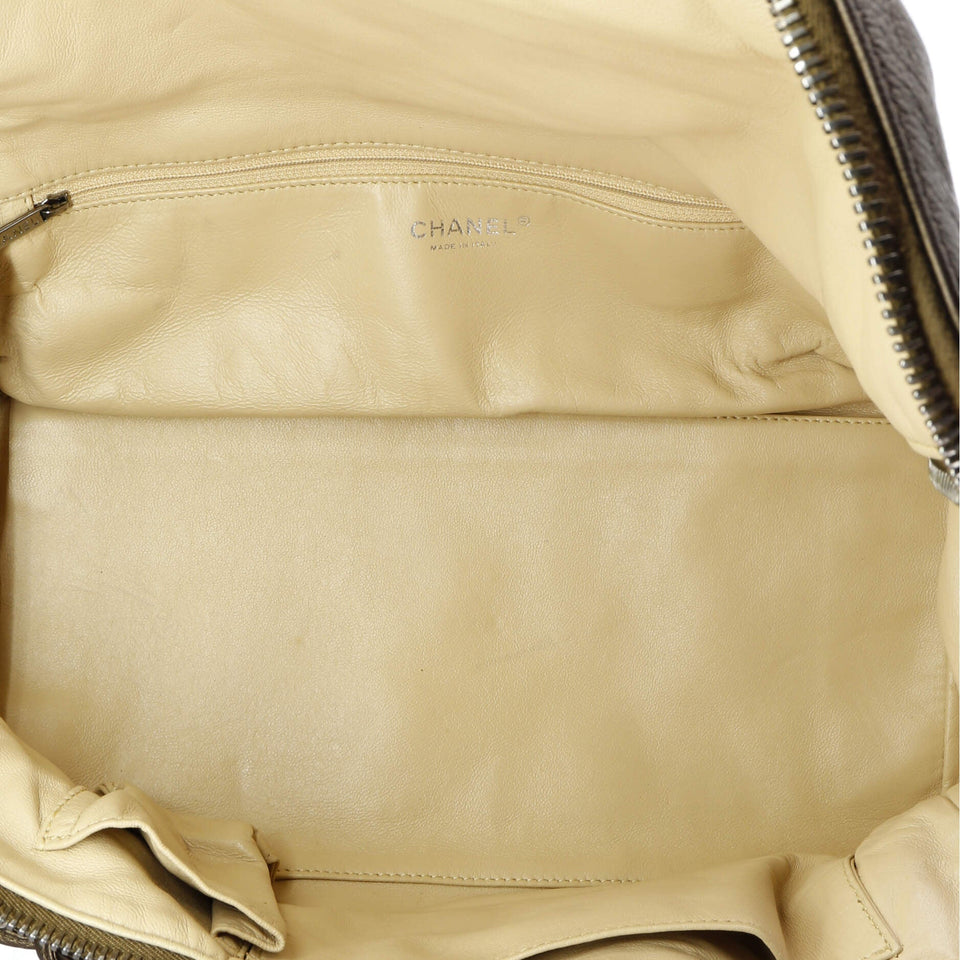 Luxe Ligne Zip Around Handle Bag Leather Large