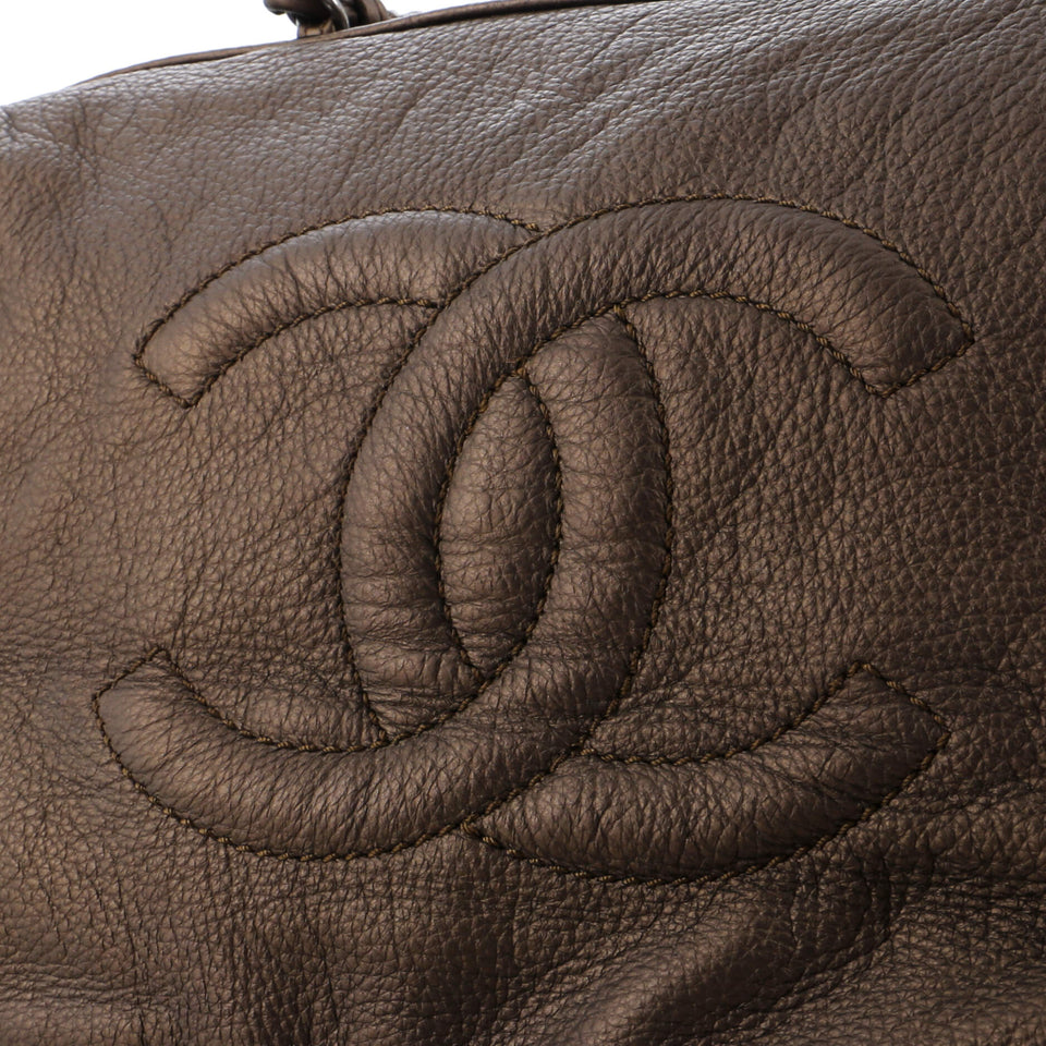 Luxe Ligne Zip Around Handle Bag Leather Large