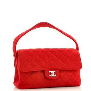 Classic Double Flap Bag Quilted Jersey Medium