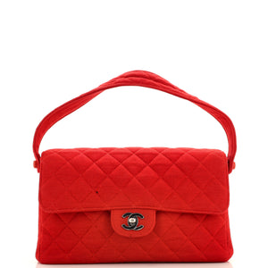 Classic Double Flap Bag Quilted Jersey Medium