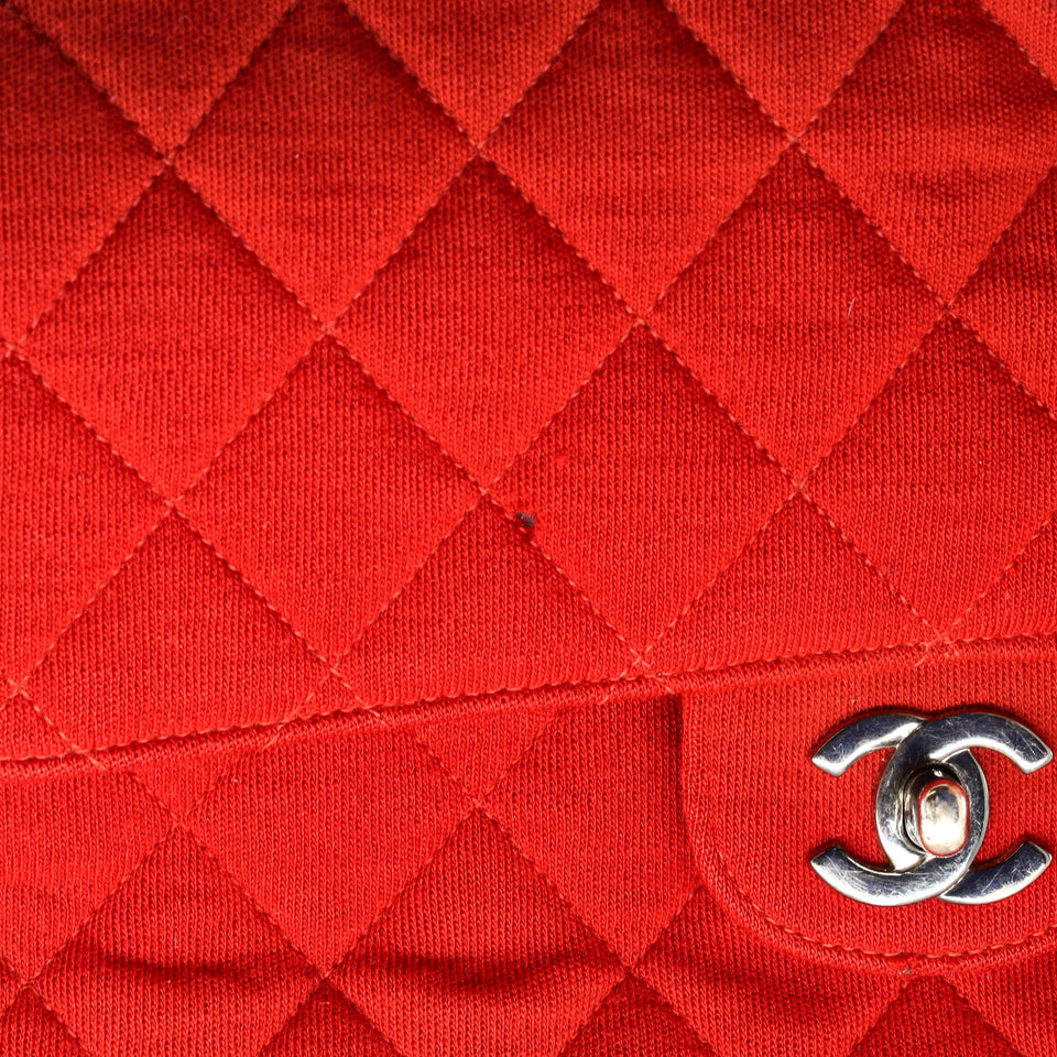 Classic Double Flap Bag Quilted Jersey Medium