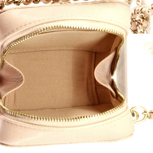 Diamond CC Zip Crossbody Quilted Caviar Mini