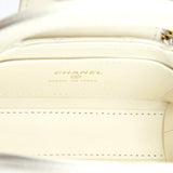 Kelly Top Handle Clutch with Chain Quilted Shiny Aged Calfskin