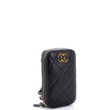 19 Phone Holder Crossbody Bag Quilted Lambskin