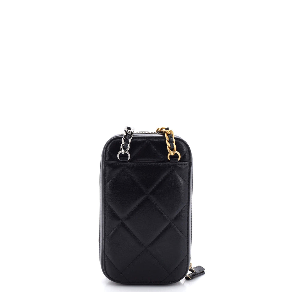 19 Phone Holder Crossbody Bag Quilted Lambskin
