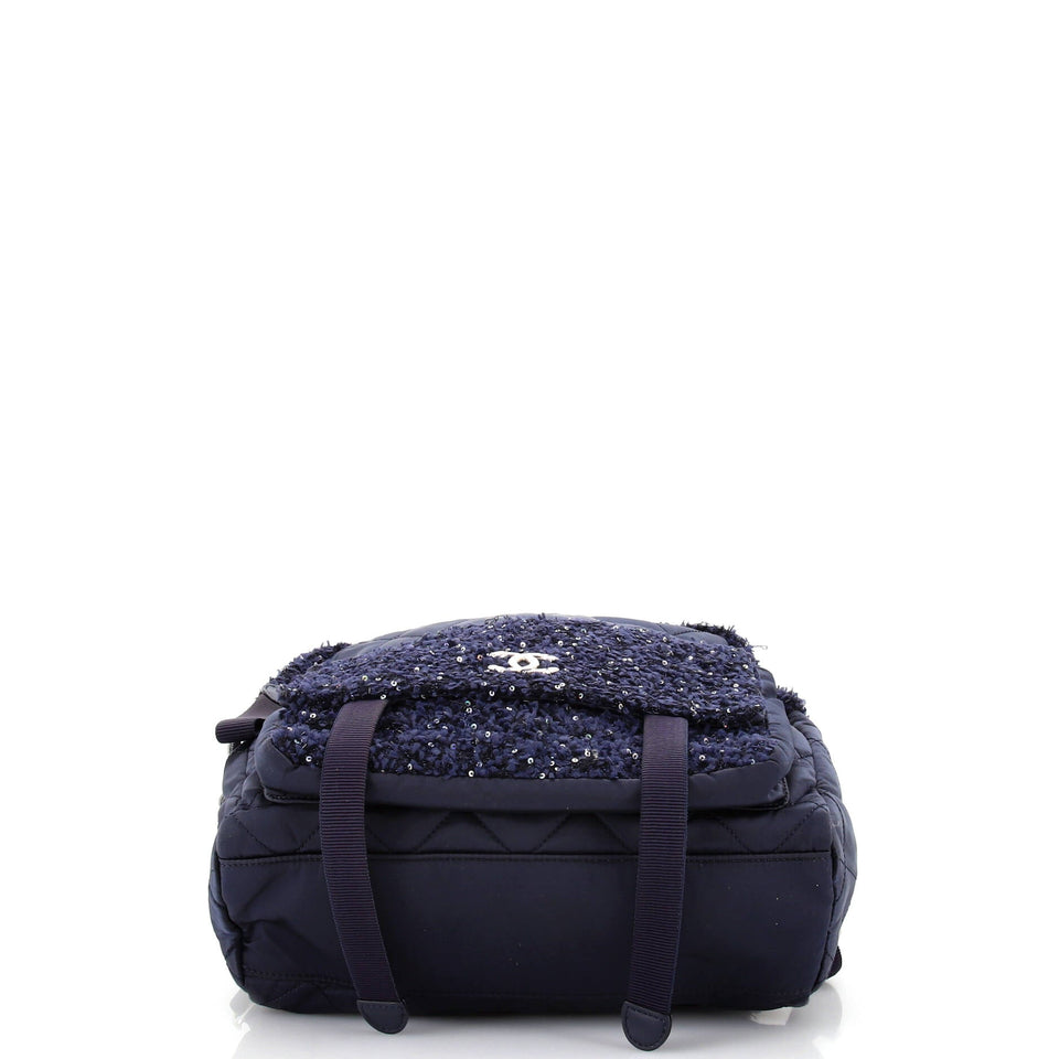 Astronaut Essentials Backpack Quilted Nylon with Tweed Medium