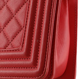 Boy Flap Bag Quilted Caviar Small