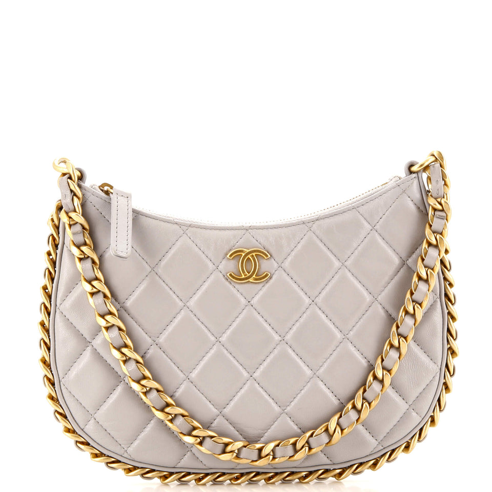 CC Chain Around Hobo Quilted Lambskin