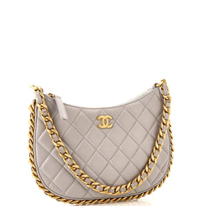 CC Chain Around Hobo Quilted Lambskin