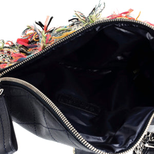Convertible Waist Bag Tweed with Quilted Leather