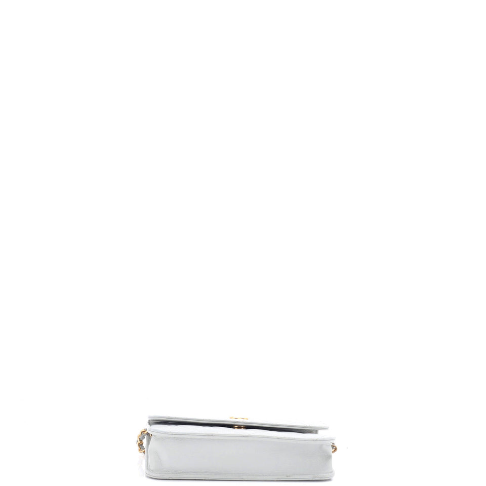 Pearl Crush Flap Phone Holder with Chain Quilted Lambskin
