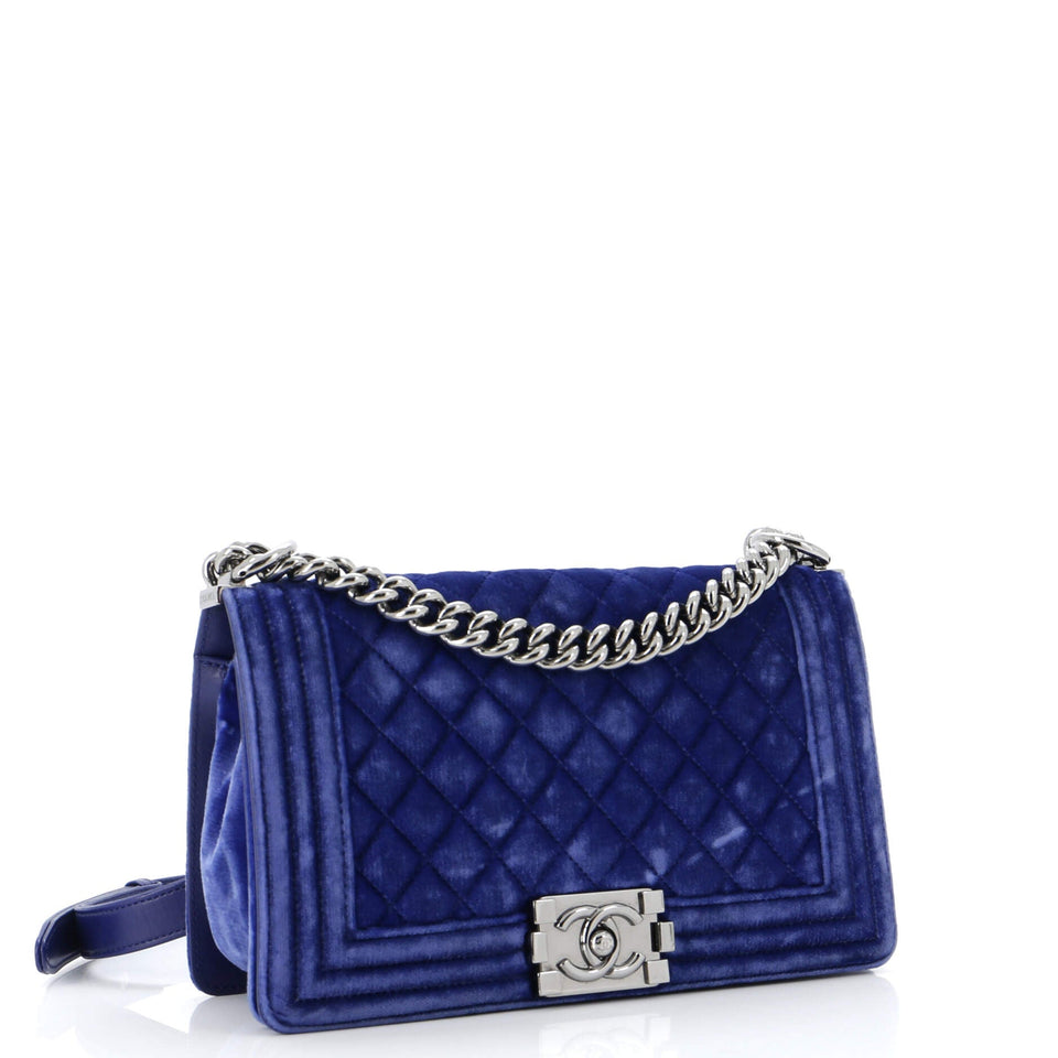 Boy Flap Bag Quilted Velvet Old Medium