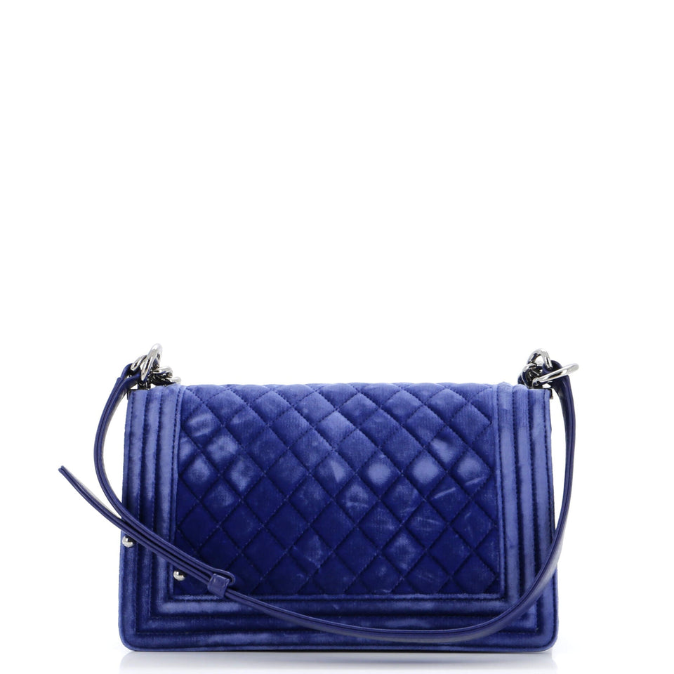 Boy Flap Bag Quilted Velvet Old Medium