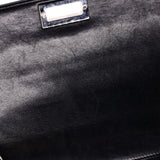 Vintage Chocolate Bar Mademoiselle Chain Flap Bag Quilted Leather Medium
