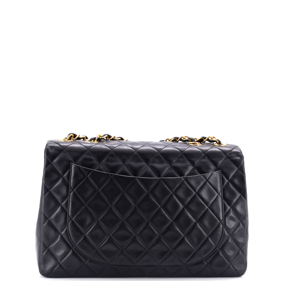 Vintage Classic Single Flap Bag Quilted Lambskin Maxi