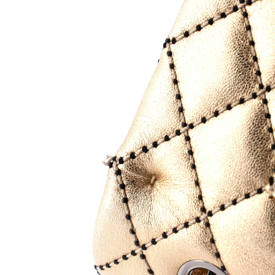 Classic Double Flap Bag Quilted Metallic Lambskin Medium