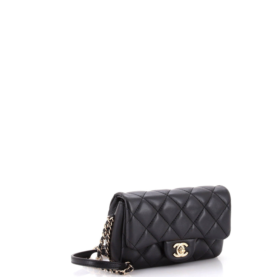 My Precious Pearls Chain Flap Bag Quilted Lambskin Small