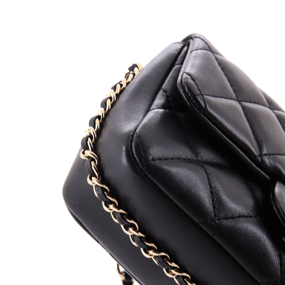 My Precious Pearls Chain Flap Bag Quilted Lambskin Small