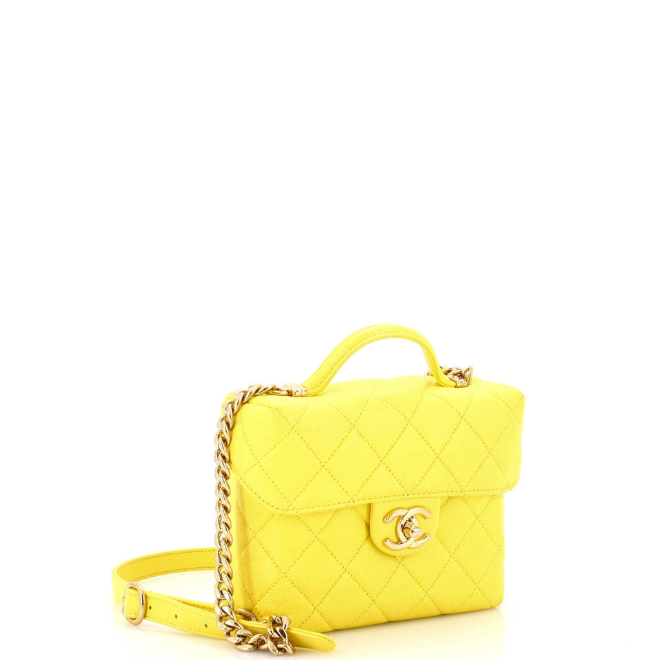 Handy Box Vanity Case Quilted Caviar