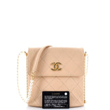 About Pearls Flap Hobo Quilted Calfskin Small