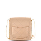 About Pearls Flap Hobo Quilted Calfskin Small