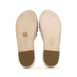 Women's Chain Strap Espadrille Slide Sandals Leather