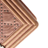 Boy Flap Bag Studded Quilted Distressed Calfskin Old Medium