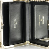 Boy Chain Box Minaudiere Quilted Patent