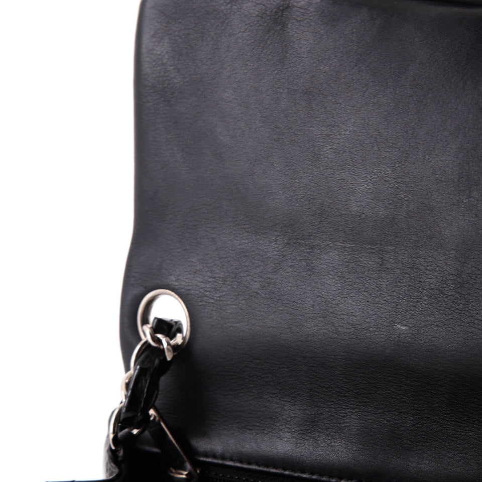 Square Classic Single Flap Bag Quilted Patent Mini