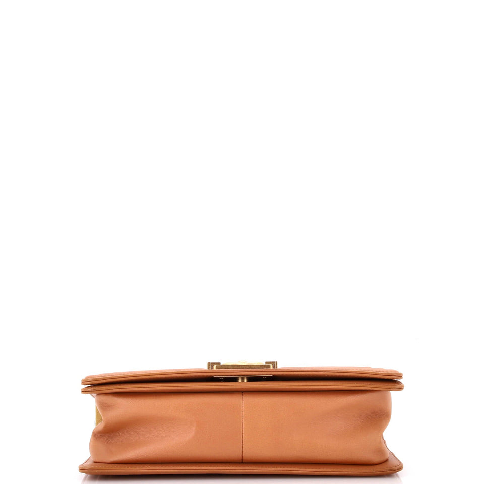 Boy Flap Bag Chevron Calfskin Old Medium