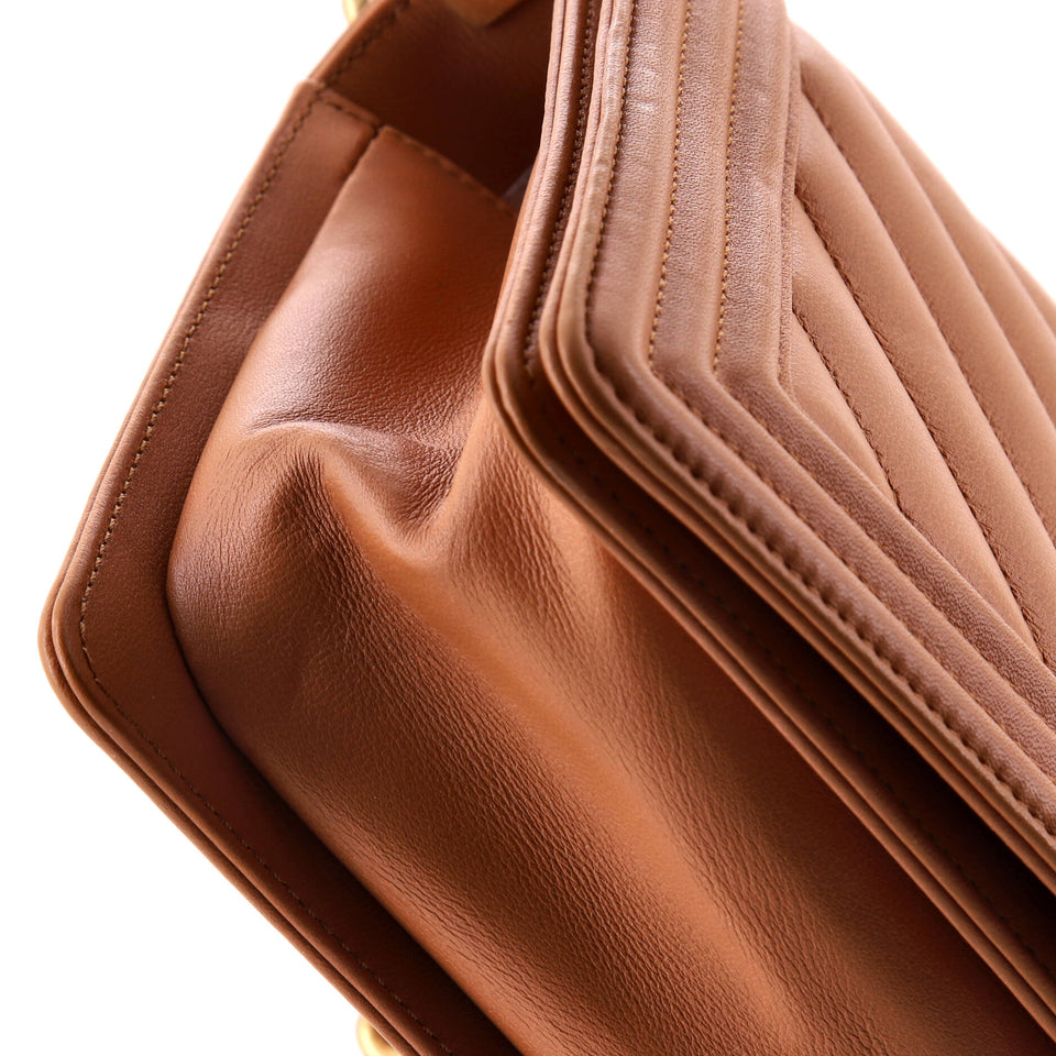 Boy Flap Bag Chevron Calfskin Old Medium