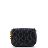 CC Coin Chain Flap Bag Quilted Lambskin Small