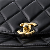 CC Coin Chain Flap Bag Quilted Lambskin Small