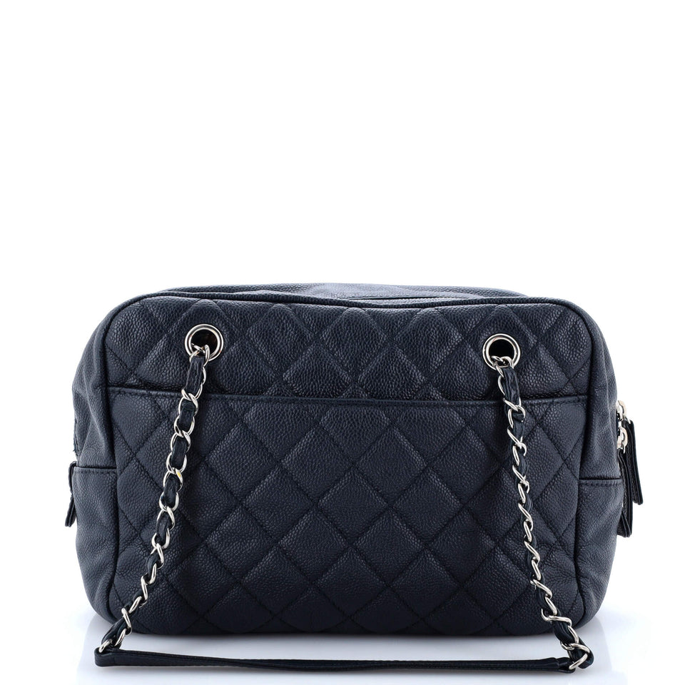 Camera Case Flap Bag Quilted Caviar Medium