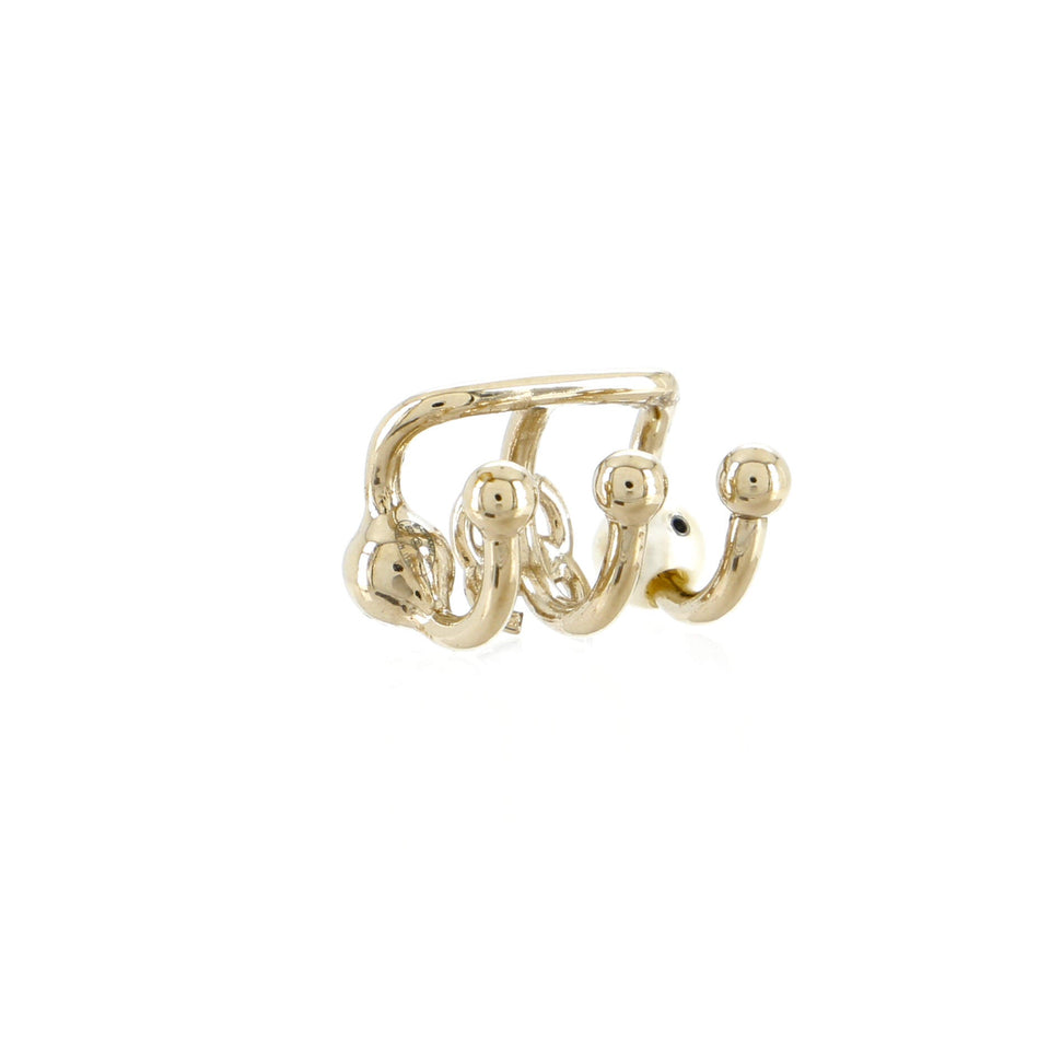 CC Ear Cuff Jewel Earring Earrings Metal with Crystal and Faux Pearl