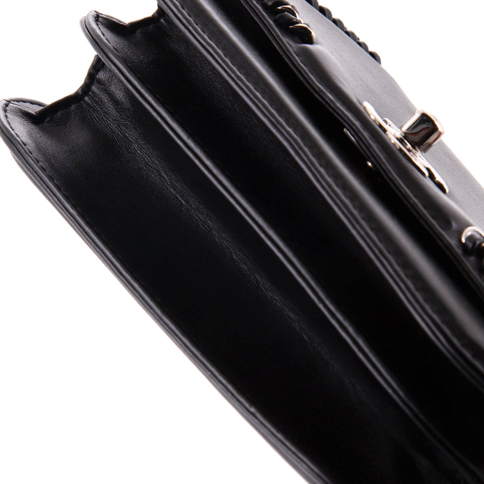 Braided Chic Flap Bag Calfskin Small