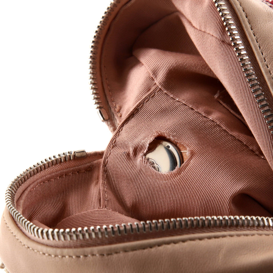 Elegant Trim Single Flap Bag Quilted Lambskin with Tweed Vertical